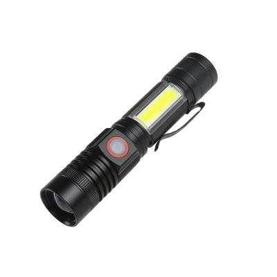 China Emergency Mini Rechargeable Torchlight Super Biright Pocket Mini Zoom COB USB Charging Torch Led Flashlight Water Proof for sale