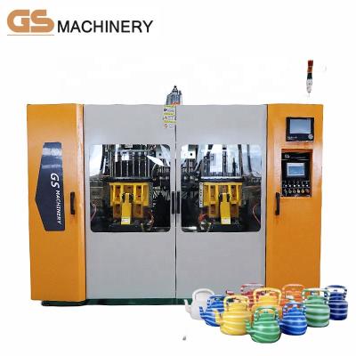 China Bottle Two Color Striped Kettle 5L HDPE Bottle Can Plastic Accumulator Making Extrusion Blow Molding Machine for sale