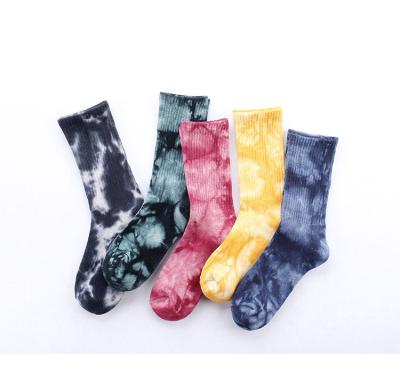 China 2021 Wholesale New Arrival Sporty Spring Tie Dye Printing Cotton Sock Casual Socks Women Sports Women Sock for sale