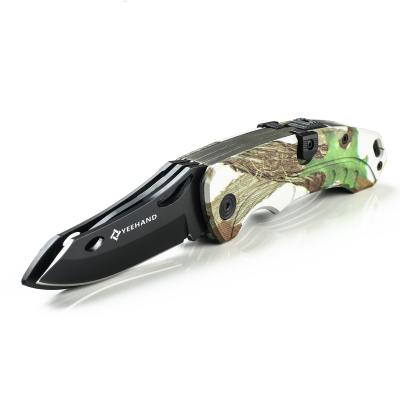 China High quality wooden screw release handle folding knife folding camping knife for sale