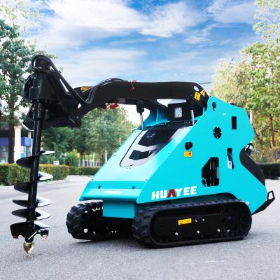 China Building Material Stores HuaYee China Micro Skid Ox Loader With Hydraulic Bucket Attachment Small Mini Skid Ox Loader For Sale Chinese Manufacturer for sale