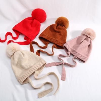 China 2020 COMMON Kids Winter Hat Knit Beanie Winter Pom Fashion Baby Hat for sale