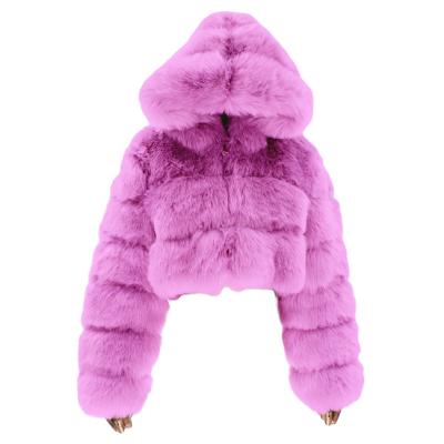 China 2020 Winter New Breathable Jacket Custom Made Fur Coat For Ladies Coat Women Faux Fox Hooded Short Fur Coat for sale