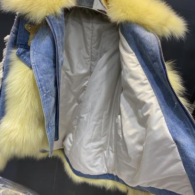 China Fashion Real Fur Jackets Breathable Real Fur Coat Women Demio Warm Parka Madame Fox Fur Coat for sale