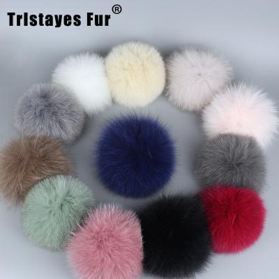 China JOINT Direct Colored Real Fur Factory Clothing Accessories FoxFur Pendant Natural Ball Hat Accessories Large for sale