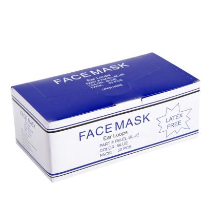 China Recycled Materials Face Mask Paper Box Disposable Facial Surgical Medical Mask Packaging Box for sale