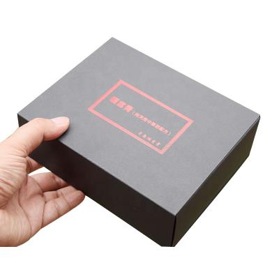 China Recycled Materials Matt Black Wallet Gift Package Box Purse Retail Gift Box For Wallet for sale