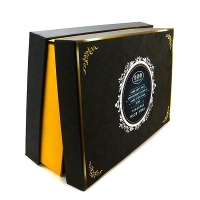 China Recyclable Gold Foil Logo Top and Lid Hardcover Book Paper Gift Box for sale