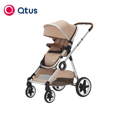 China TASLON QTUS DuetPro (mono MODEL) with One Seat - Normal Stroller - High Landscape - Large Basket and PU Wheels - Mocha for sale