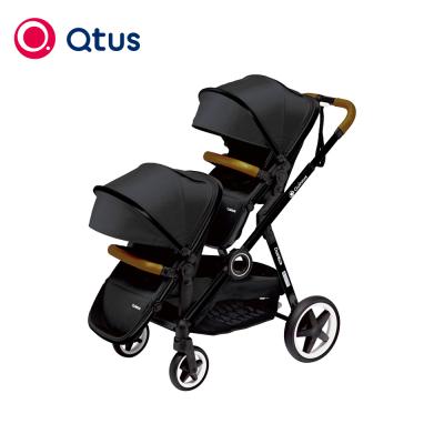 China TASLON QTUS DuetPro, Double Baby Stroller, Design for Travel, Premium Suspension PU Wheels, High Landscape, All Terrain for sale