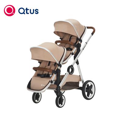 China TASLON QTUS DuetPro, Double Baby Strollers, All Terrain, EN1888, One Hand Steering, Design for Travel, Premium Suspension PU Wheels for sale