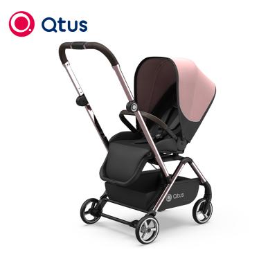 China QTUS Deluxe Lightest Full Size Baby Stroller Pram All Available Rotation Rose Pink Premium 360cm Length 90cm Terrain Snow Seat 83 for sale