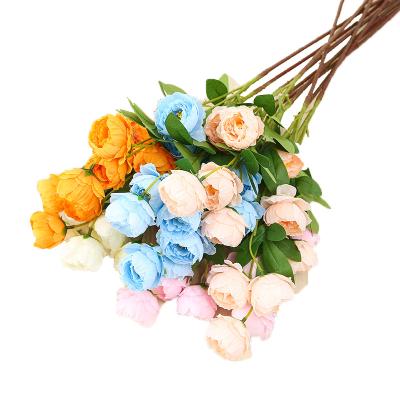 China Wedding. Wedding flower simulation of the exquisite peony, rose bud, small camellia wholesale, Home Furnishing decoration flower for sale