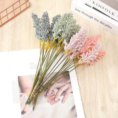 China Wholesale indoor outdoor engineering wheat moss simulation decoration home gardening flower display home decorative flower ears for sale