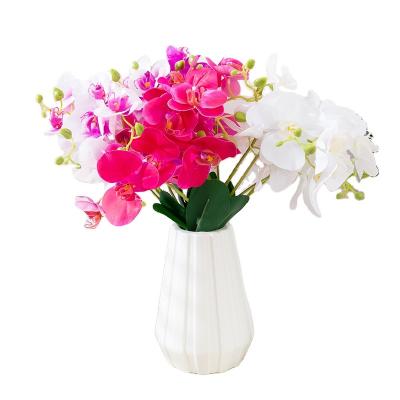 China Factory Wholesale Beautiful Colorful Artificial Flower Orchid Customized Phalaenopsis Wedding Decoration Bulk Silk Flower Arrangement for sale