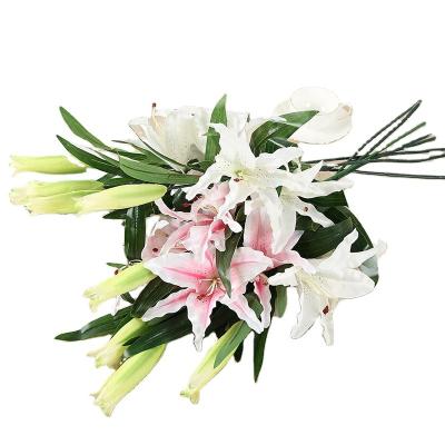 China Wedding. Wedding flowers Amazon is the best-selling high quality artificial silk lily wedding decoration for wedding tables flowers for sale