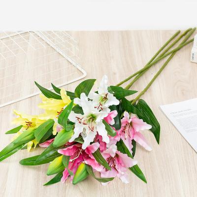 China Wedding. Wedding Flowers Artificial Flower High Quality Home Fabric Lily Wedding Decoration Flower Silk Decor for sale