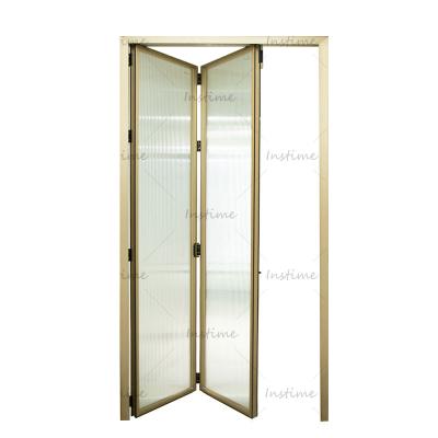 China Cheap Price Instime Sound Insulation Double Fold Aluminum Bifold Window Double Folding Window Aluminum Glass Bifold Villa for sale