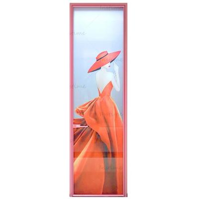 China Modern Minimalist Narrow View Instime Sound Insulation Bathroom Door Swing Glass Aluminum Interior Glass Doors For Bathroom for sale