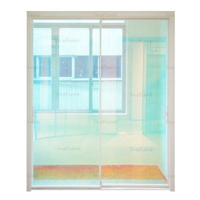 China High Quality Sound Insulation Aluminum Instime Tempered Glass Sliding Doors Energy Efficient Double Sliding Door For Villa for sale