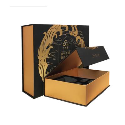 China Handmade Luxury Custom Paper Rigid Cardboard Packaging Magnetic Closure With PVC Window Lid Flat Packed Foldable Rigid Box for sale