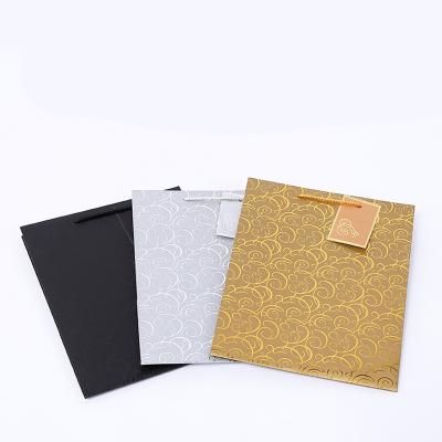 China Recyclable Custom Printing Luxury Gold Gift Shopping Paper Bags With Your Own Logo for sale