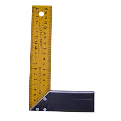 China Carpenter Square Black Yellow Tri Angle Ruler Angle Ruler for sale