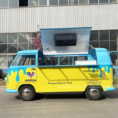 China Customizable Energy Saving Classic 4 Wheel Road Camper Van Ice Cream Food Truck Multifunctional Energy Saving Cart Customizable 4320*1730*1900mm for sale