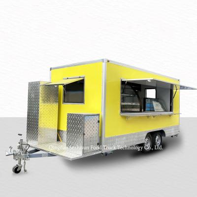 China Easy operate hot dog food cart food truck kitchen trucks for sale europe food trailer for sale