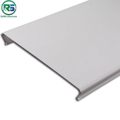 China SGS Tested Windproof Aluminium Strip Ceiling Beveled Edge Aluminum Linear Suspended Ceiling Panel for sale