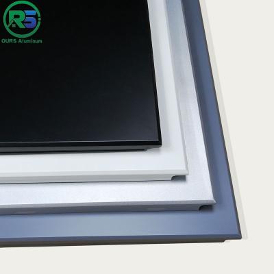 China Black Suspended Metal Ceiling Tiles Pvdf Coating 600mm*1200mm for sale