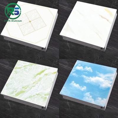 China Steel Interior Artistic Metal Ceiling Tiles Aluminium Clip In False Frame 600*600mm 600*1200mm for sale