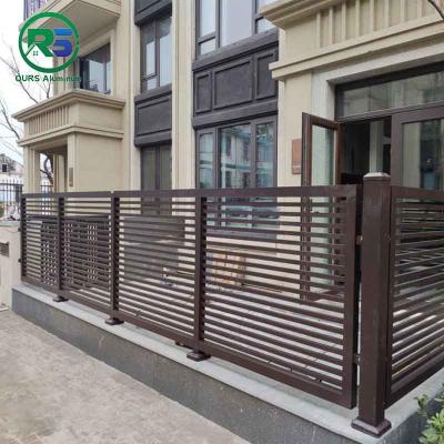 China Metal And Steel Durable Aluminum Horizontal Slat Fence PPG Privacy Metal Fences for sale