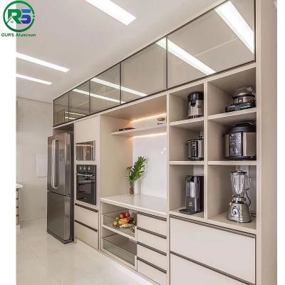 Chine T-Shaped Carrier System Aluminum Cabinet for Interior Decoration With White And Golden à vendre