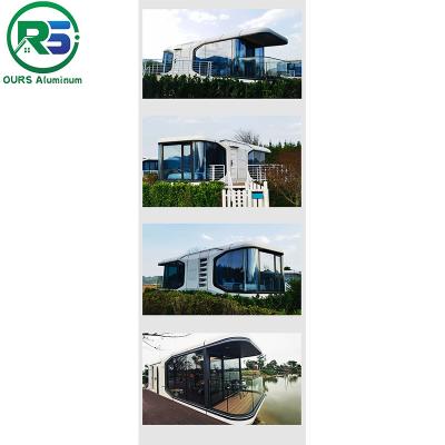 China 2023 Custom-made Modern Design Aluminum alloy Capsule Tiny House For living Prefab Houses Capsule Cabin Apple Cabin for sale