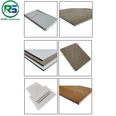 China 10mm Aluminum Honeycomb Panel Wood Grain Acoustic Filling Wooden Panel 4x8 for sale