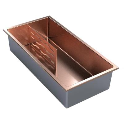 China Modern High Quality Luxury Recessed In-Wall Rose Gold Wall Insert Niche Stainless Steel Wall Shower Bathroom Accessories for sale