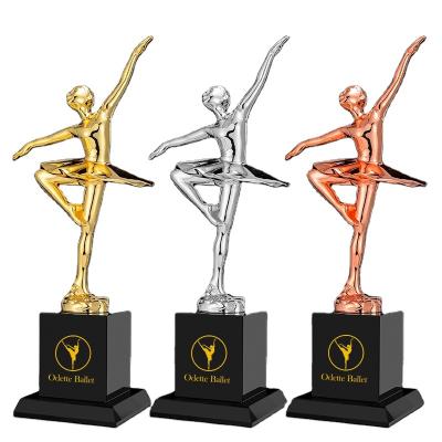 China Art Dance Awards Souvenir Customizable Logo And Raw Material Metal Folk Color And Trophy for sale