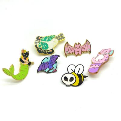 China Europe Lapel Pin Manufacturers China Custom Wholesale Metal Soft or Hard Enamel Pin for sale