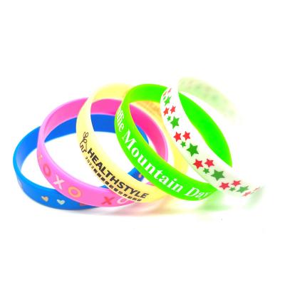 China Custom Logo Personalized Silicone Wristband made to order, Debossed Logo Rubber Bands, silicone wristband for sale