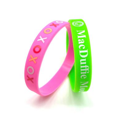 China Custom Wholesale Custom Silicone Wristband, Debossed Silicone Wristband With Free Professional Design for sale