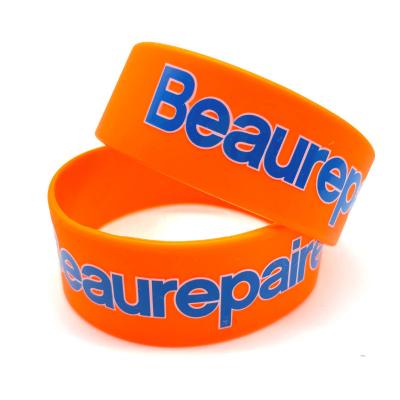 China Promotional Gifts Personalized Custom Purchase Logo Silicone Bangle Bracelets Custom Silicone Wristband Wristband for sale