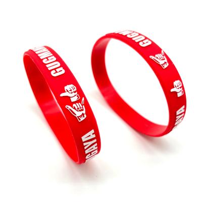 China Super hot cool single wind letter custom fashion silicone wristband sports wristband for sale