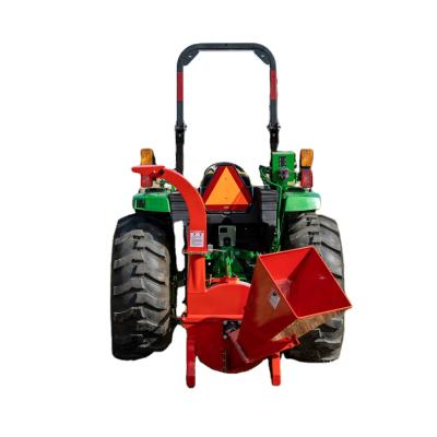 China Cutting forestry log waste wood tractor mounted PTO driven woodchipper shredder machine for sale