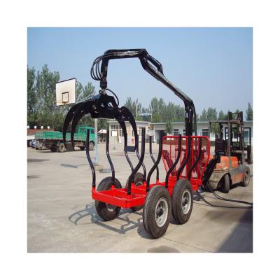 China Factory log loader trailer with crane for sale