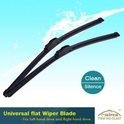 China High Carbon Steel Universal Car Wiper Blades , U Hook Rubber Wiper Blades for sale