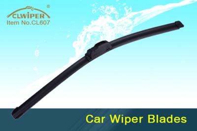 China Noiseless Black Universal Car Wiper Blades for  U - Hook Vehicle Windscreen for sale