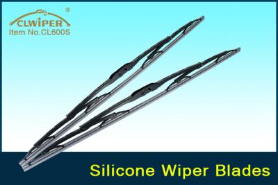 China Flat Front Double Windshield Wiper Blades with Metal Frame Silicone Rubber Refill for sale