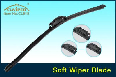 China Spring Baking Steel Balance Pressure Soft Windshield Wiper Components Black Color for sale