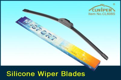 China 12 Inch - 26 Inch Flat Type Silicone Wiper Blades With High Carbon Steel for sale